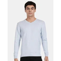 t-base Ribbed V-neck Long Sleeves Cotton Pullover-picture-15