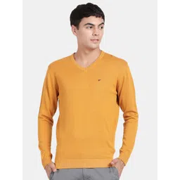 t-base V-Neck Long Sleeves Cotton Pullover-picture-12