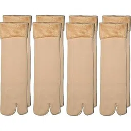 t trendy mart Thermal Woollen Socks, Fur Lined, Thumb Toe Design, Pack of 2, Skin Colour-picture-28