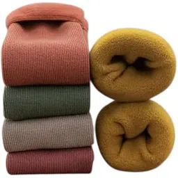 t trendy mart Woolen Winter Socks, Ribbed Design with Thumb Lining, 2 Pairs, Multicolour-picture-47