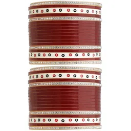 T4 JEWELS Set of 34 Gold-Plated Stone-Studded Bangles-picture-20