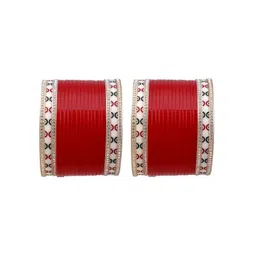T4 JEWELS Set of 38 Gold-Plated Stones-Studded Bangles image 1