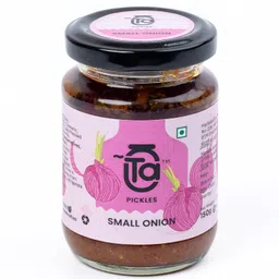 Ta Pickles | Small Onion Pickle | 150g | Made with Cold Pressed Oil | Homemade | Traditional Indian Taste | Natural | No Preservatives image 1
