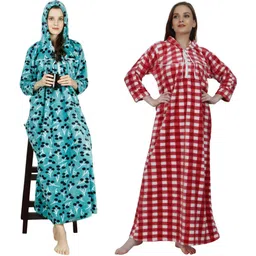 taausha Pack of 2 Women Nighty Set-picture-39