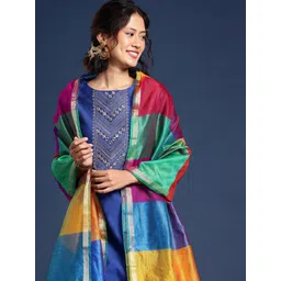 Taavi Checked Woven Design Legacy Dupatta-image-29