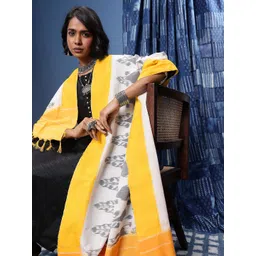 Taavi Ethnic Motifs Woven Design Pure Cotton Pochampally Dupatta-picture-27