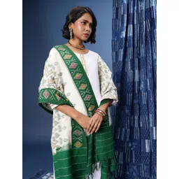 Taavi Ethnic Motifs Woven Design Pure Cotton Pochampally Dupatta-picture-29