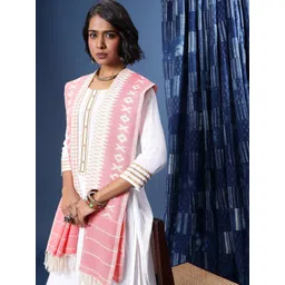 Taavi Ethnic Motifs Woven Design Pure Cotton Pochampally Dupatta-picture-33
