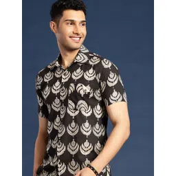 Taavi Men Comfort Floral Printed Block Print Casual Shirt-picture-33