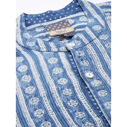 Taavi Men Comfort Hand Block Floral Printed Pure Cotton Casual Shirt image 4