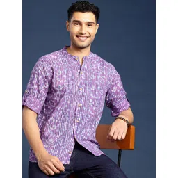 Taavi Men Comfort Hand Block Printed Pure Cotton Casual Shirt-picture-11