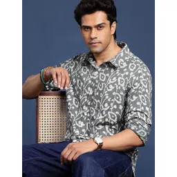 Taavi Men Comfort Kashish Hand Block Printed Pure Cotton Casual Shirt-picture-13