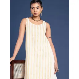 Taavi Striped A-line Woven Legacy Kurta with Trousers-image-43