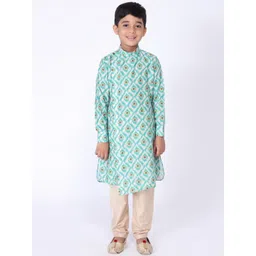 TABARD Boys Mandarin Collar Ethnic Motifs Printed Pure Cotton Kurta-picture-21