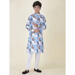 TABARD Kids Multicolour Printed Kurta-image-12