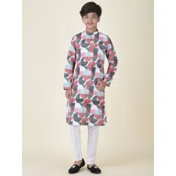 TABARD Kids Multicolour Printed Kurta + Pyjamas-image-20