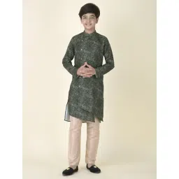 TABARD Kids Olive Printed Kurta-picture-12