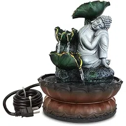 Table Top Indoor Outdoor Water Fall Fountain with LED Lights Water Fountain for Living Room, Tabletop, Office, Home Decor Gift Gifting Items (F-09)-picture-12