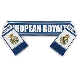 tackle from behind Real Madrid Football Knitted Scarf, 100% Woolen, 48" x 7", Soft and Warm, with Hanger, Gift for Football Fans-picture-32