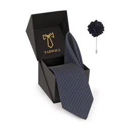 TADWILL Men Accessory Gift Set Of Tie With Lapel Pin & Pocket Square-picture-33