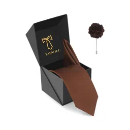 TADWILL Men Accessory Gift Set Of Tie With Lapel Pin & Pocket Square-picture-11