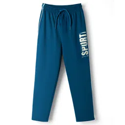 Taeko Single Jersey Knit Full Length Lounge Pant With Sport Print - Navy Blue-image-25