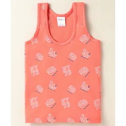 Taeko Single Jersey Knit Sleeveless Vest With Text Print - Pink-image-40