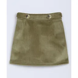 Taffykids Corduroy Knit Striped Skirt - Olive-picture-31