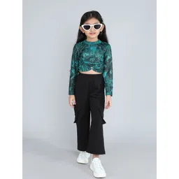 taffykids Girls Printed Top with Trousers-picture-29
