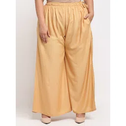 TAG 7 PLUS Women Beige Flared Ethnic Palazzos-picture-27