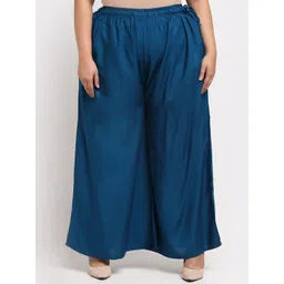 TAG 7 PLUS Women Blue Flared Ethnic Palazzos-picture-44