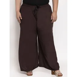 TAG 7 PLUS Women Brown Solid Flared Palazzo-picture-43
