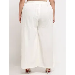 TAG 7 PLUS Women Pack Of 2 Off White Flared Ethnic Palazzos image 3