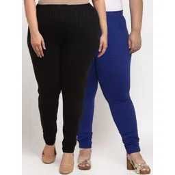 TAG 7 PLUS Women Pack Of 2 Solid Plus Size Ankle Length Leggings-picture-41