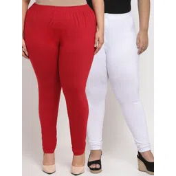 TAG 7 PLUS Women Pack Of 2 Solid Plus Size Leggings-picture-25