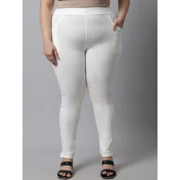 TAG 7 PLUS Women Plus Size Solid Ankle Length Leggings-picture-27