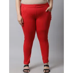 TAG 7 PLUS Women Plus Size Solid Ankle Length Leggings-picture-36