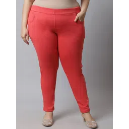 TAG 7 PLUS Women Plus Size Solid Ankle Length Leggings-picture-38