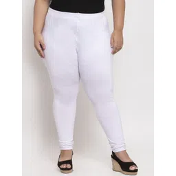 TAG 7 PLUS Women White Solid Plus Size Ankle-Length Leggings-picture-22