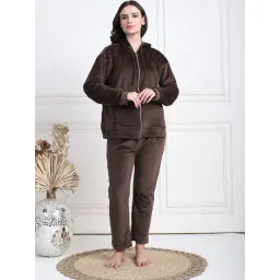 TAG 7 Brown Velvet Relaxed Fit Lounge Wear-picture-10