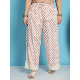TAG 7 Floral Printed Wide Leg Pure Cotton Ethnic Palazzos-picture-28