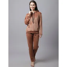 TAG 7 Hooded Velvet Night Suit-picture-11