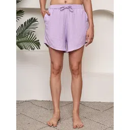 Tag 7 Lavender Cotton Lounge Shorts-picture-12