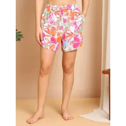 Tag 7 Multicolored Cotton Floral Printed Lounge Shorts-picture-48