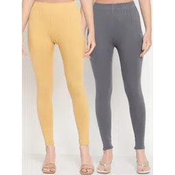TAG 7 Pack of 2 Beige & Grey Ankle-Length Leggings-picture-26