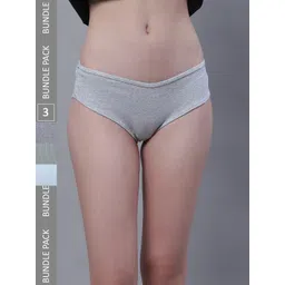 TAG 7 Pack Of 3 Low-Rise Cotton Hipster Briefs UGCOM19-S-picture-19