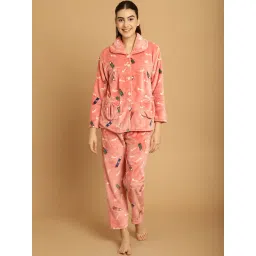 TAG 7 Pink Printed Woolen Shirt With Pyjamas-picture-22