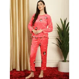 TAG 7 Pink Printed Woolen Top With Pyjamas-picture-17