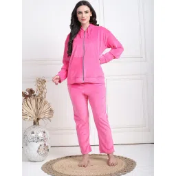 TAG 7 Pink Velvet Relaxed Fit Lounge Wear-picture-15