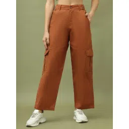 TAG 7 Rust Cotton Relaxed Fit Cargo image 1